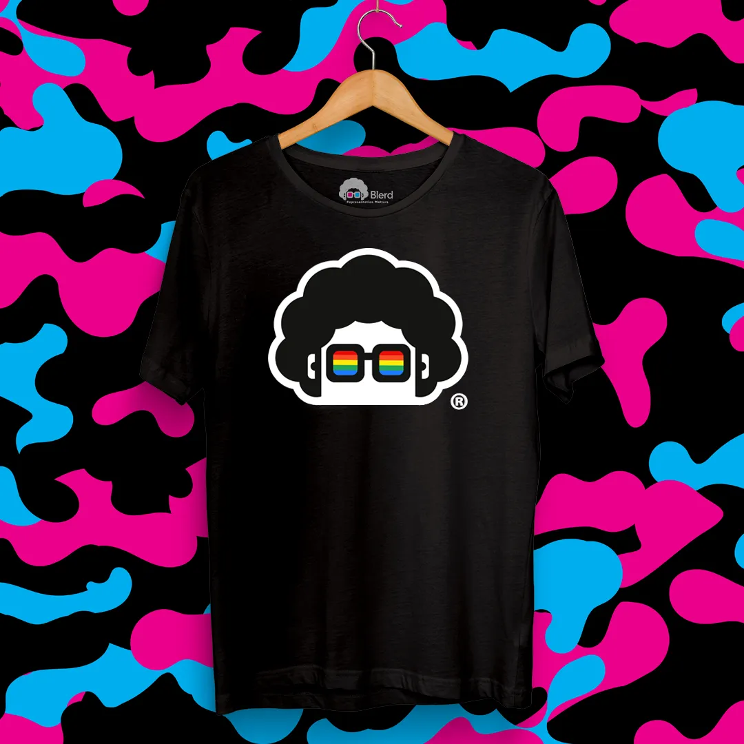 Blerd Pride 2026 Tee 1 Blerd Pride 2026 Tee in 100% ring-spun cotton featuring the Blerd Pride 2026 graphic print, designed for the nerd culture community.